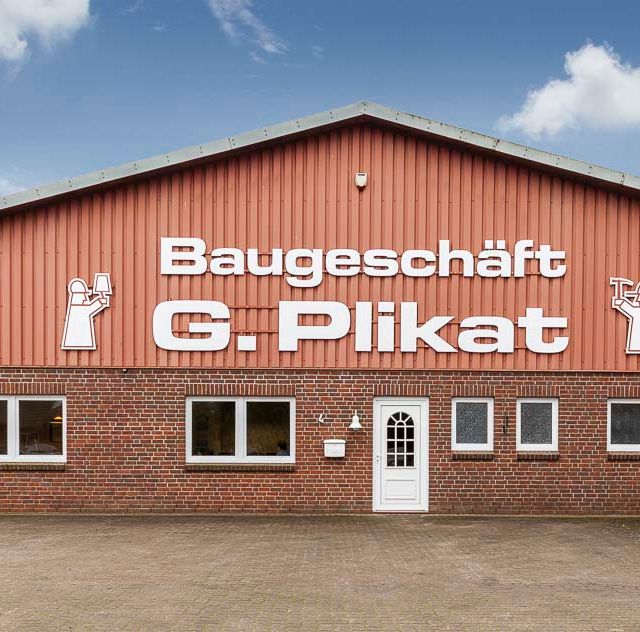 Baugeschäft G Plikat Maurer und Zimmerer in Jevenstedt Firmengebäude von außen