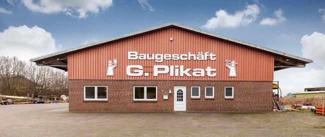 Baugeschäft G Plikat Maurer und Zimmerer in Jevenstedt Firmengebäude von außen